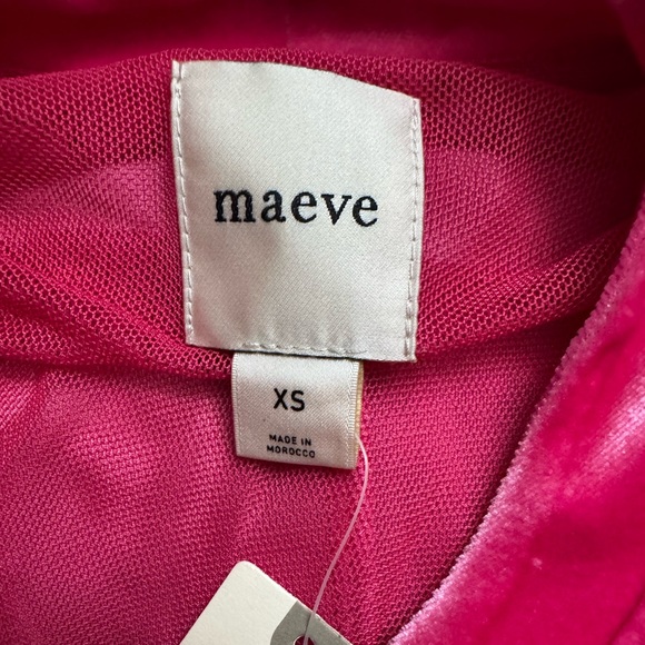 Maeve Elegant Pink Puff Sleeve Velvet Top - Picture 10 of 12